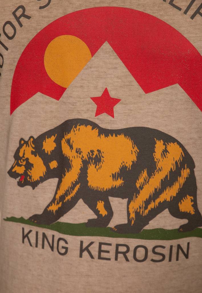 Queen Kerosin Oilwash T-Shirt «Motor State California» Begrenztes Angebot