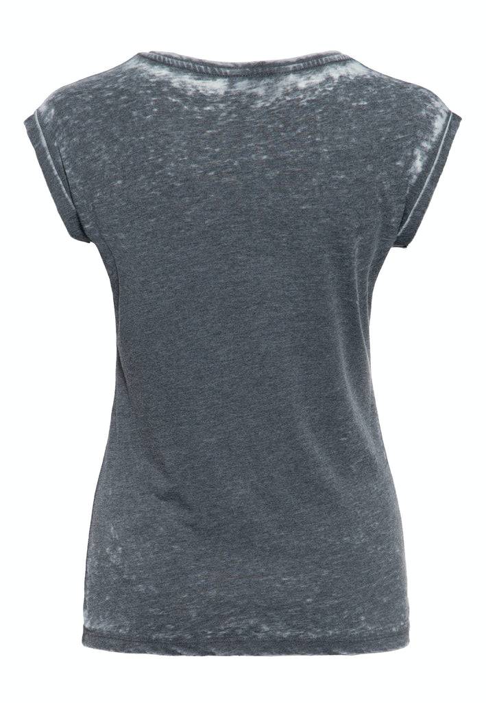 Queen Kerosin T-Shirt Enzyme Wash «Hit The Road Wheel» Exklusivangebot