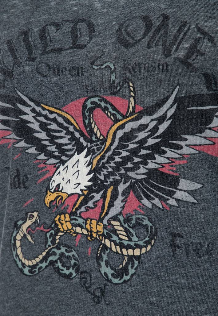 Queen Kerosin T-Shirt Enzyme Wash «Wild Ones» Preisnachlass