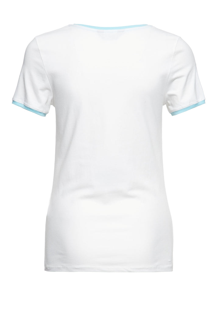 Queen Kerosin Vintage Ringer T-Shirt «Super Cutie» Saisonschlussverkauf