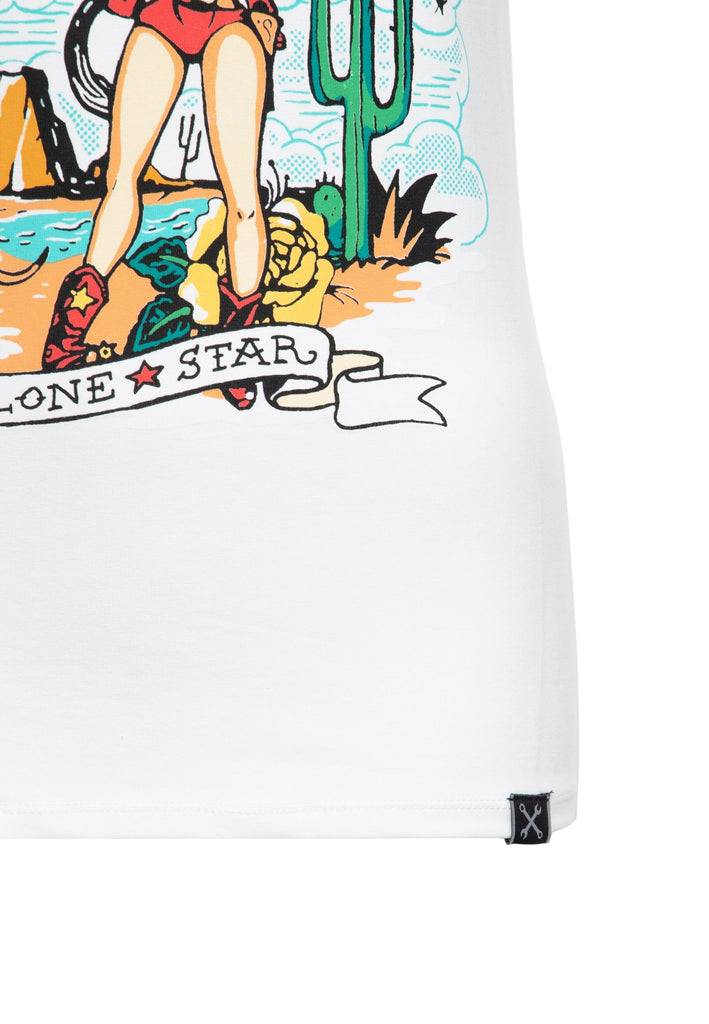 Queen Kerosin Contrast T-Shirt «Deep in Texas» Black Friday