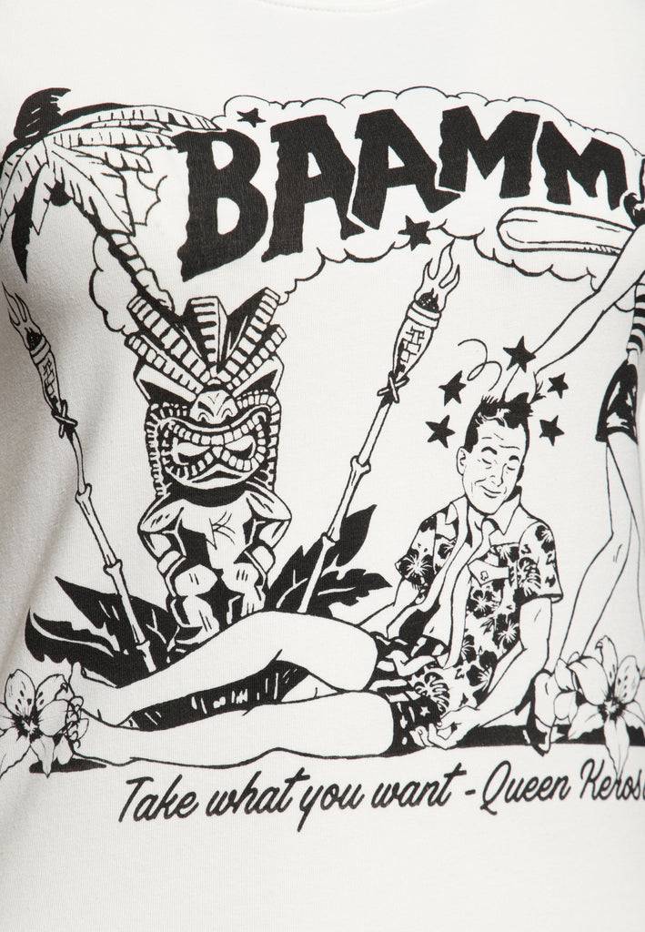 Queen Kerosin Print T-Shirt «Bammm» Osterangebot
