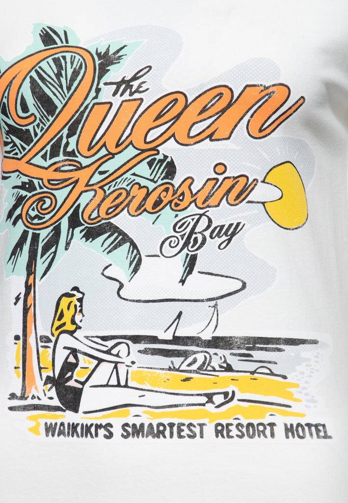 Queen Kerosin Print T-Shirt «Queens Bay» Valentinstagsangebot