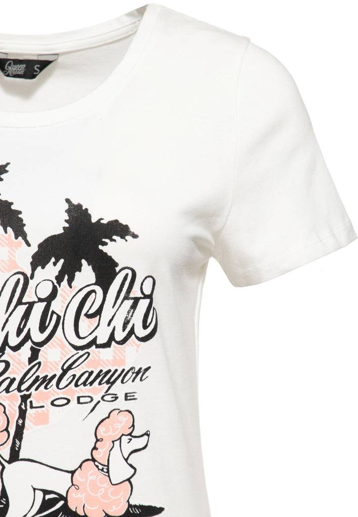 Queen Kerosin T-Shirt «Chi Chi Beach Poodle» Top Angebot