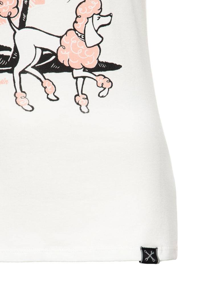 Queen Kerosin T-Shirt «Chi Chi Beach Poodle» Top Angebot