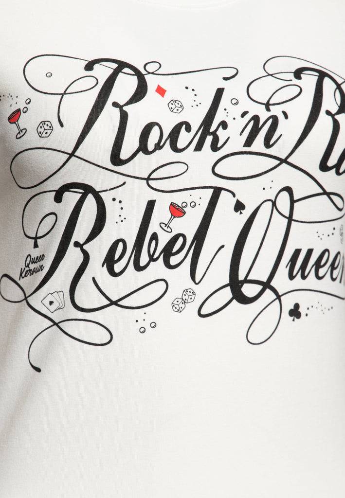 Queen Kerosin Classic T-Shirt «Rock'n'Roll Rebel Queen» Neueste Mode