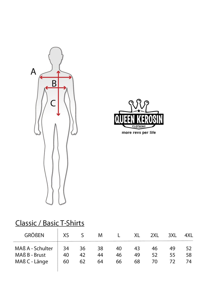 Queen Kerosin Classic T-Shirt «Rock'n'Roll Rebel Queen» Neueste Mode