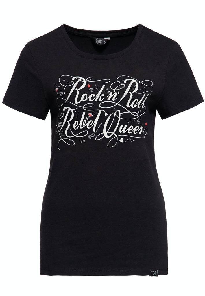 Queen Kerosin Classic T-Shirt «Rock'n'Roll Rebel Queen» Neueste Mode