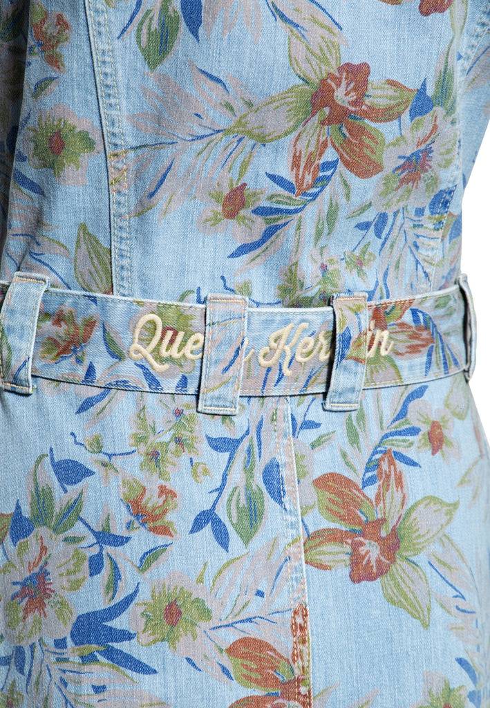 Queen Kerosin Denim Workwear Swing Kleid «Hawaii» Wochenangebot