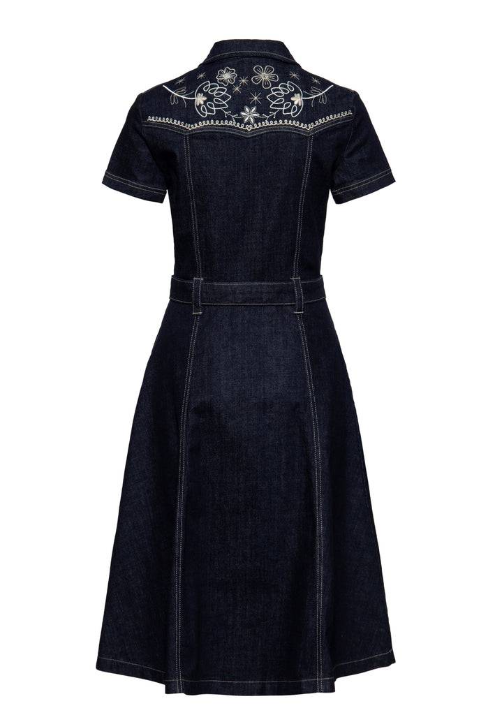 Queen Kerosin Western Swing Kleid mit Stickerei Neueste Stile