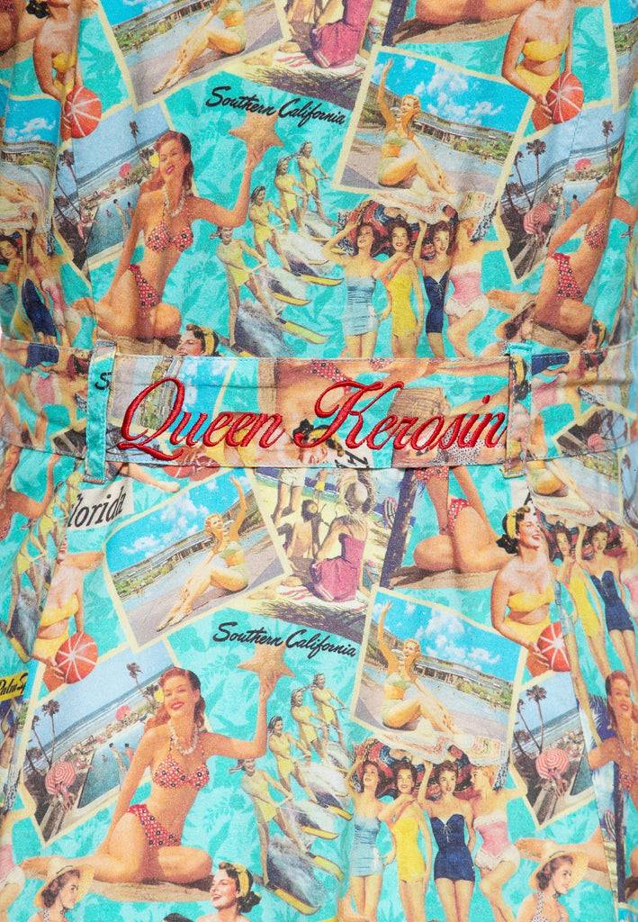 Queen Kerosin Swing Kleid «Blue Heaven» Zeitbegrenzte Promotion