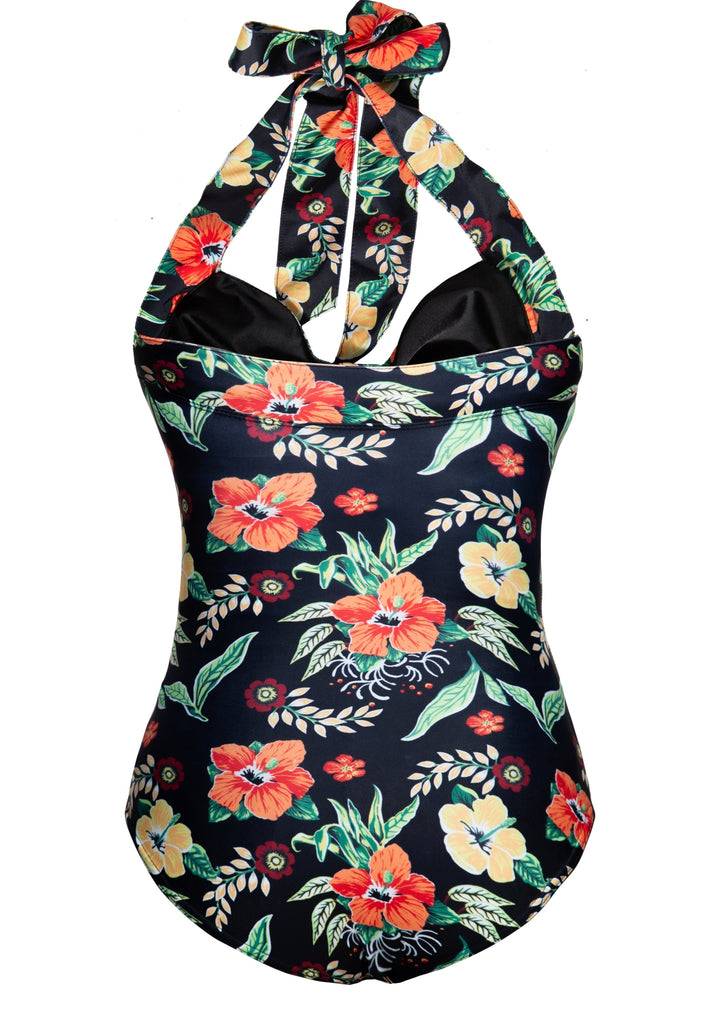 Queen Kerosin Badeanzug «Hibiskus Black» Clearance-Verkauf