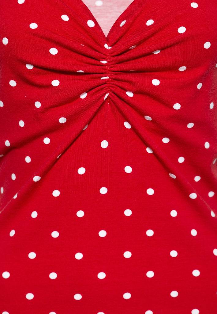 Queen Kerosin Top mit Polka-Dots Begrenzt auf 3 Tage