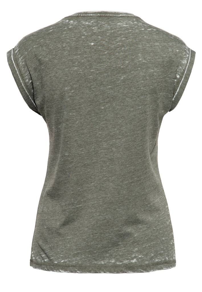 Queen Kerosin Roll-Up Sleeve T-Shirt «Spread Your Wings» Rabatte dieses Monats