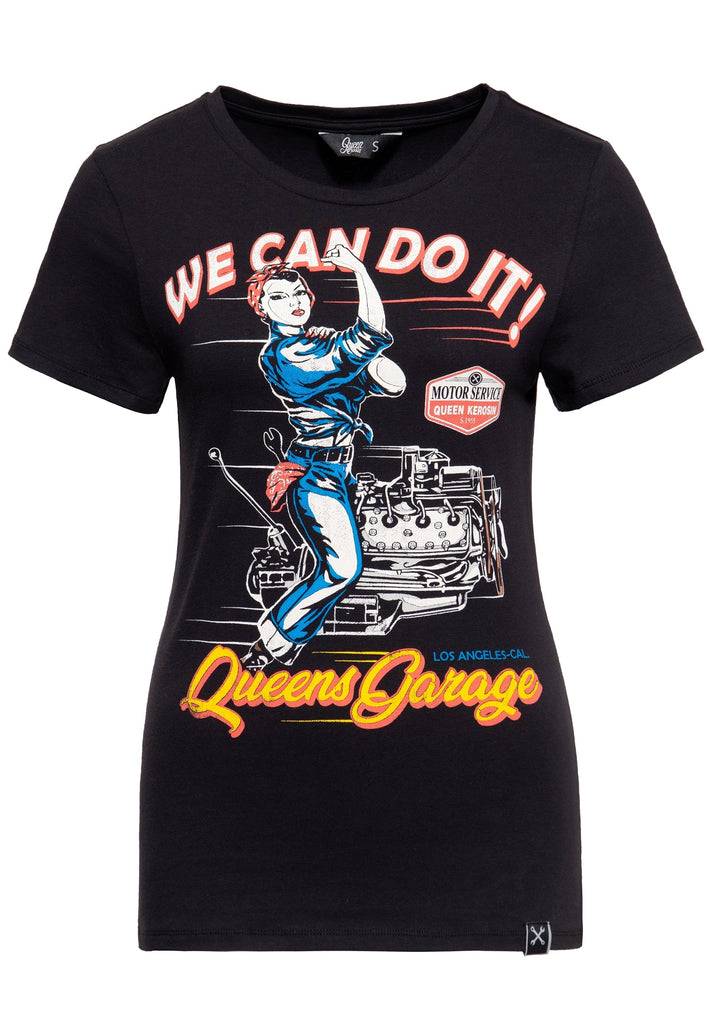 Queen Kerosin T-Shirt «We can do it!» Fabrikverkauf