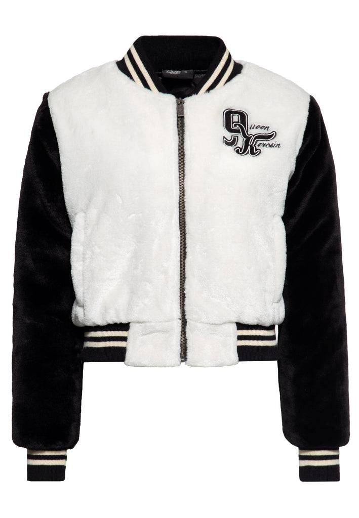 Queen Kerosin College Fake-Fur Jacke «Wild Cats» Kostenloser Versand