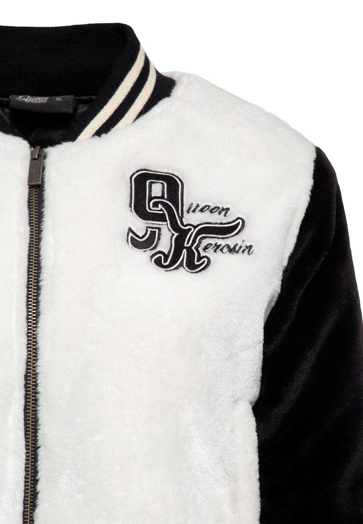 Queen Kerosin College Fake-Fur Jacke «Wild Cats» Kostenloser Versand