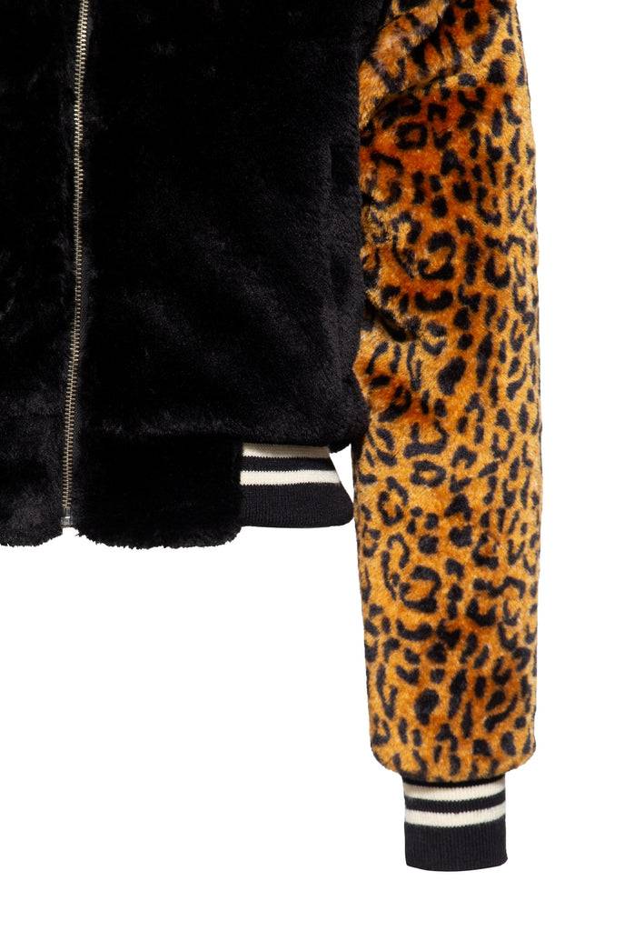 Queen Kerosin College Fake-Fur-Jacke «L.A. 55» Limitierter Zeitrabatt