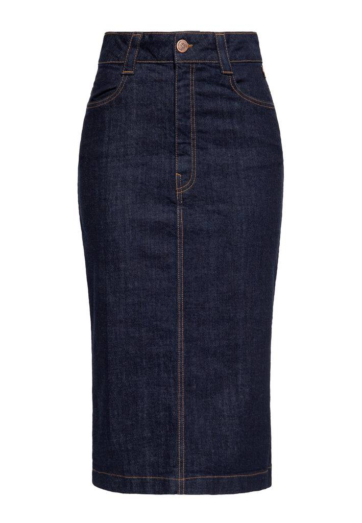 Queen Kerosin Denim Workwear Pencil Rock «Cinch Back» Begrenztes Angebot