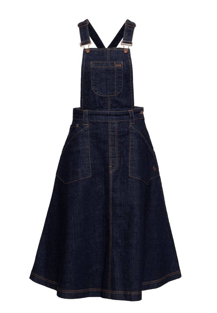 Queen Kerosin Denim Swing Latz-Kleid Online Shopping