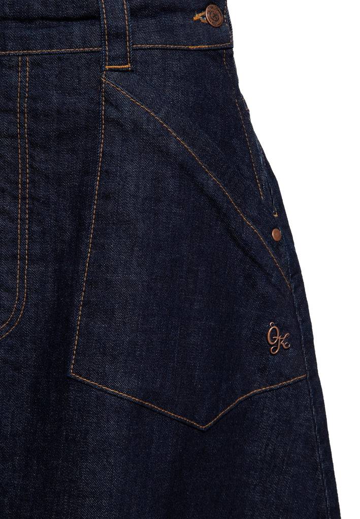 Queen Kerosin Denim Swing Latz-Kleid Online Shopping