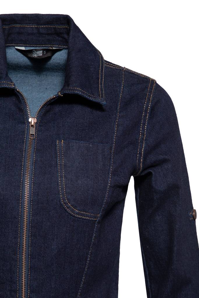 Queen Kerosin Denim Workwear Pencil Kleid Cyber Monday