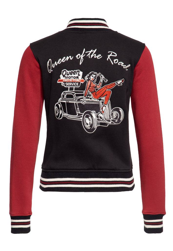 Queen Kerosin College Sweatjacke «Queen of the Road» Top Angebot