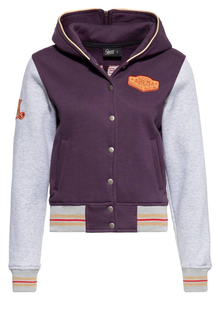 Queen Kerosin College Sweatjacke «Rollerway» Zeitlich begrenztes Angebot