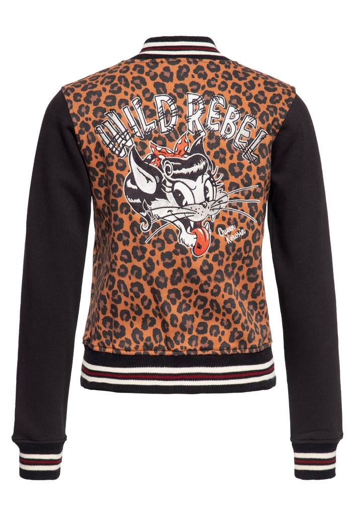 Queen Kerosin College Sweatjacke «Wild Rebel» Exklusive Angebote