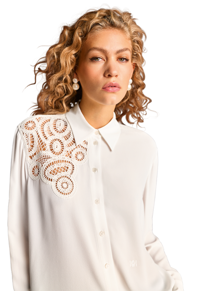 Riani BLUSE MIT MACRAMÉ-STICKEREI Online