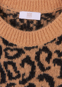 Riani KURZARM-PULLOVER MIT OCELOT PRINT Neueste Stile