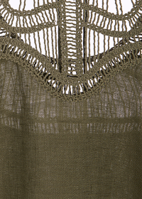 Riani LEINENKLEID MIT MACRAMÉDETAIL Angebote