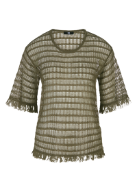 Riani SHIRT AUS LINEN MIX MIT FRANSEN Bestseller