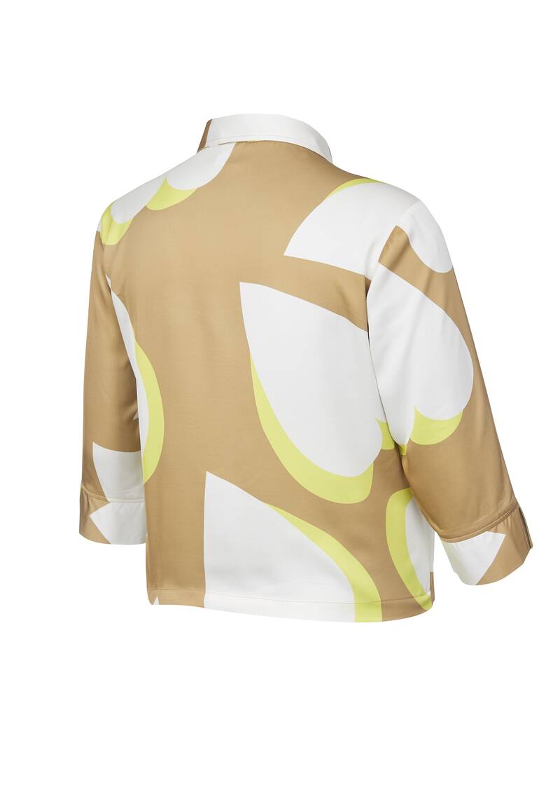 ROCK YOUR CURVES by Angelina Long Sleeves shirt in Beige/WeißArtikelnummer RYC-LCAK-0668-050 Schlussverkauf