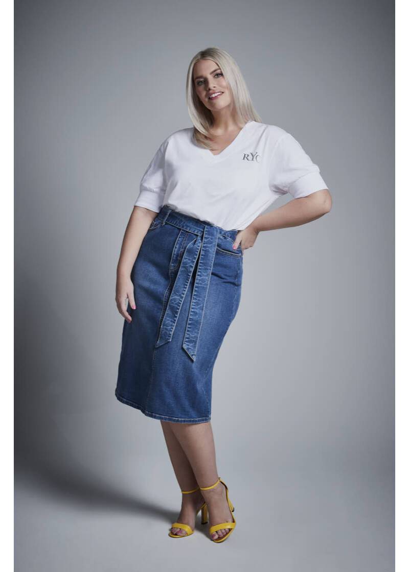 ROCK YOUR CURVES by Angelina T-Shirt in WeißArtikelnummer RYC-LCAK-0662-001 Limitierter Zeitrabatt