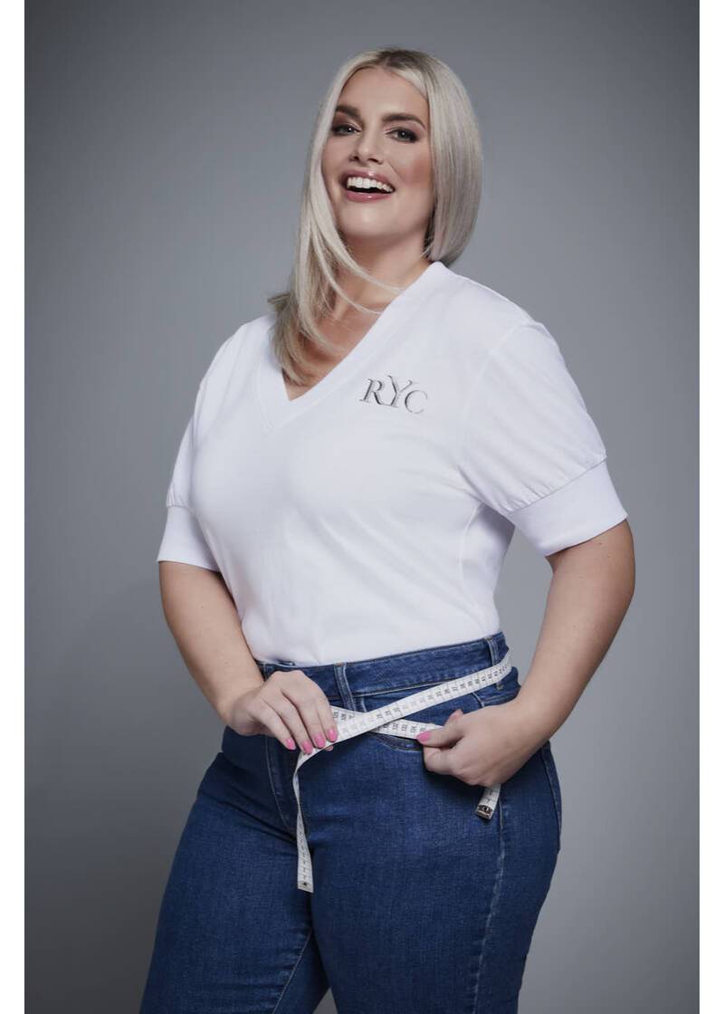 ROCK YOUR CURVES by Angelina T-Shirt in WeißArtikelnummer RYC-LCAK-0662-001 Limitierter Zeitrabatt