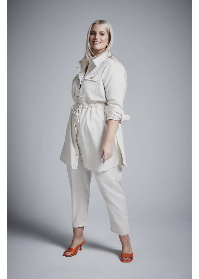 ROCK YOUR CURVES by Angelina Shirt-Tunika in EcruArtikelnummer RYC-LCAK-0455-101 Black Friday