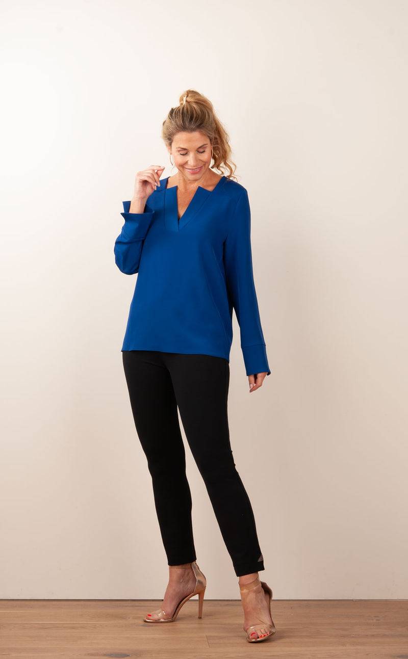 PIU&PIU Blusenshirt Royalblau Auslauf