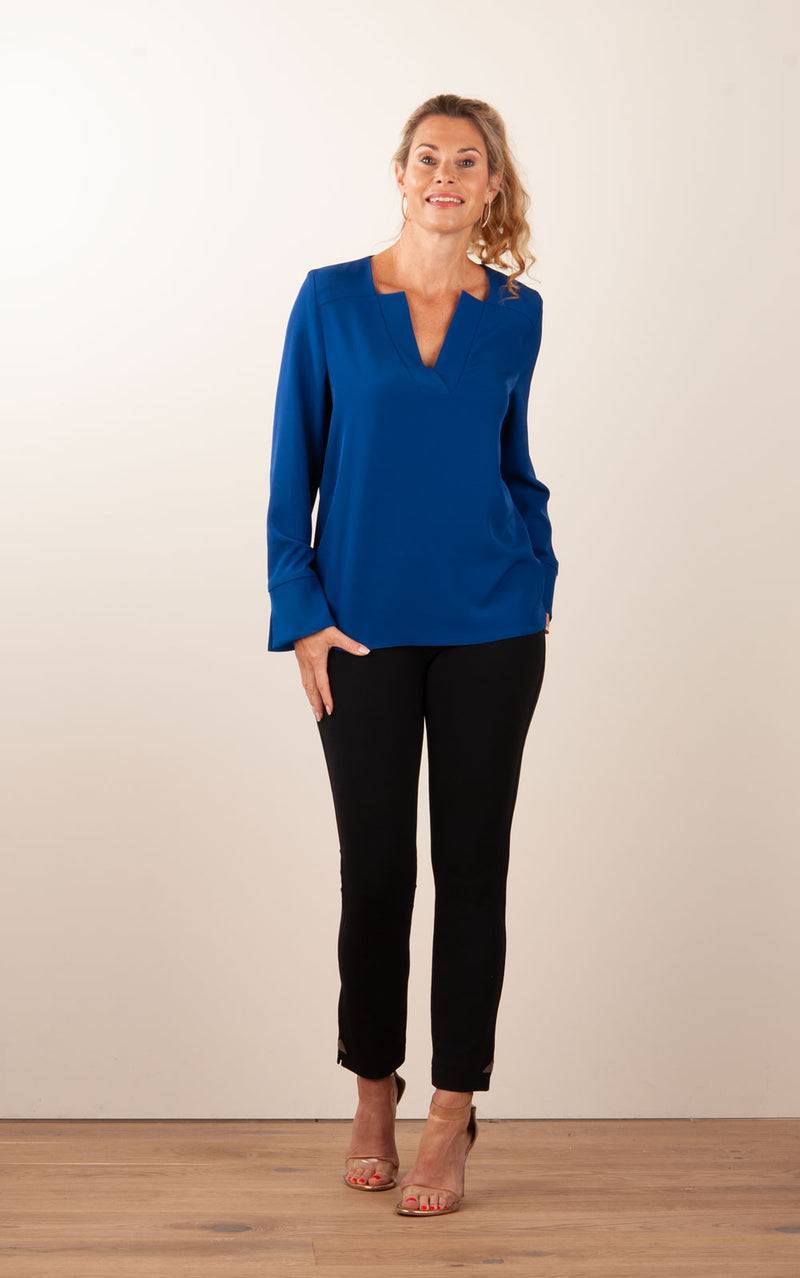 PIU&PIU Blusenshirt Royalblau Auslauf