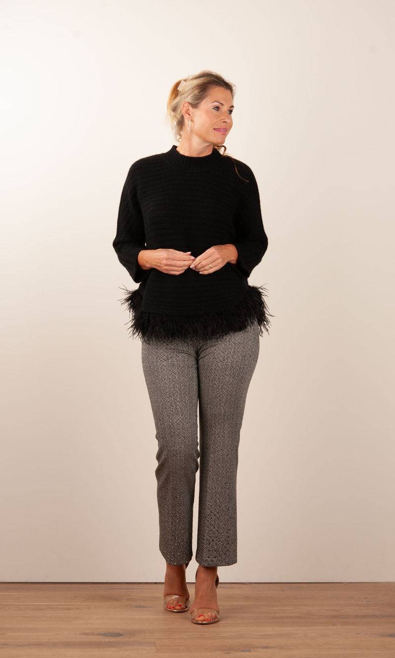 fleur Pullover „Feder“ Schwarz Meist gekauft