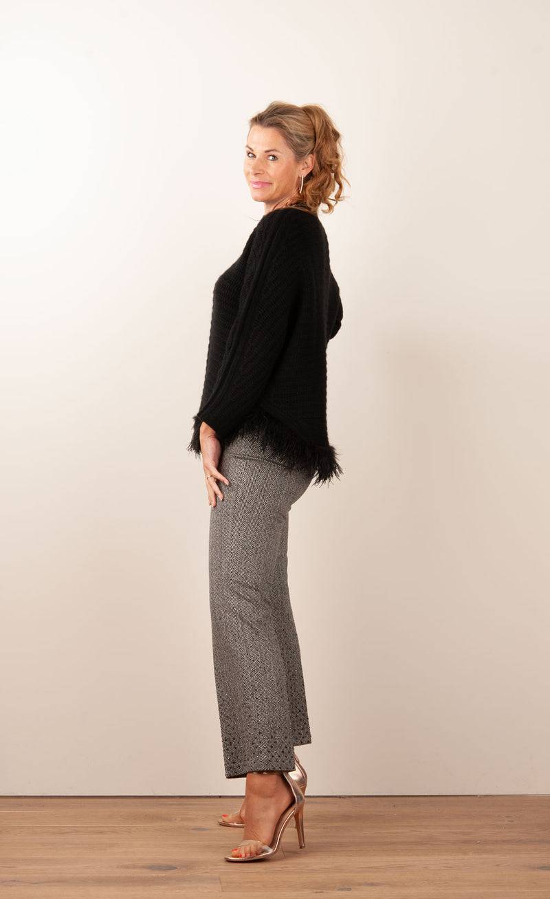 fleur Pullover „Feder“ Schwarz Meist gekauft