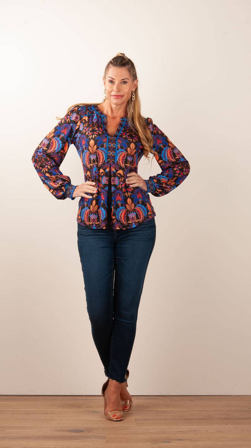 Hale Bob Blusenshirt Schwarz | Blau | Multicolor Online Shopping