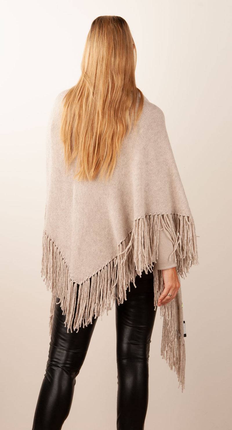 Simone Bruns Dreieckstuch Melange Beige VIP-Rabatte