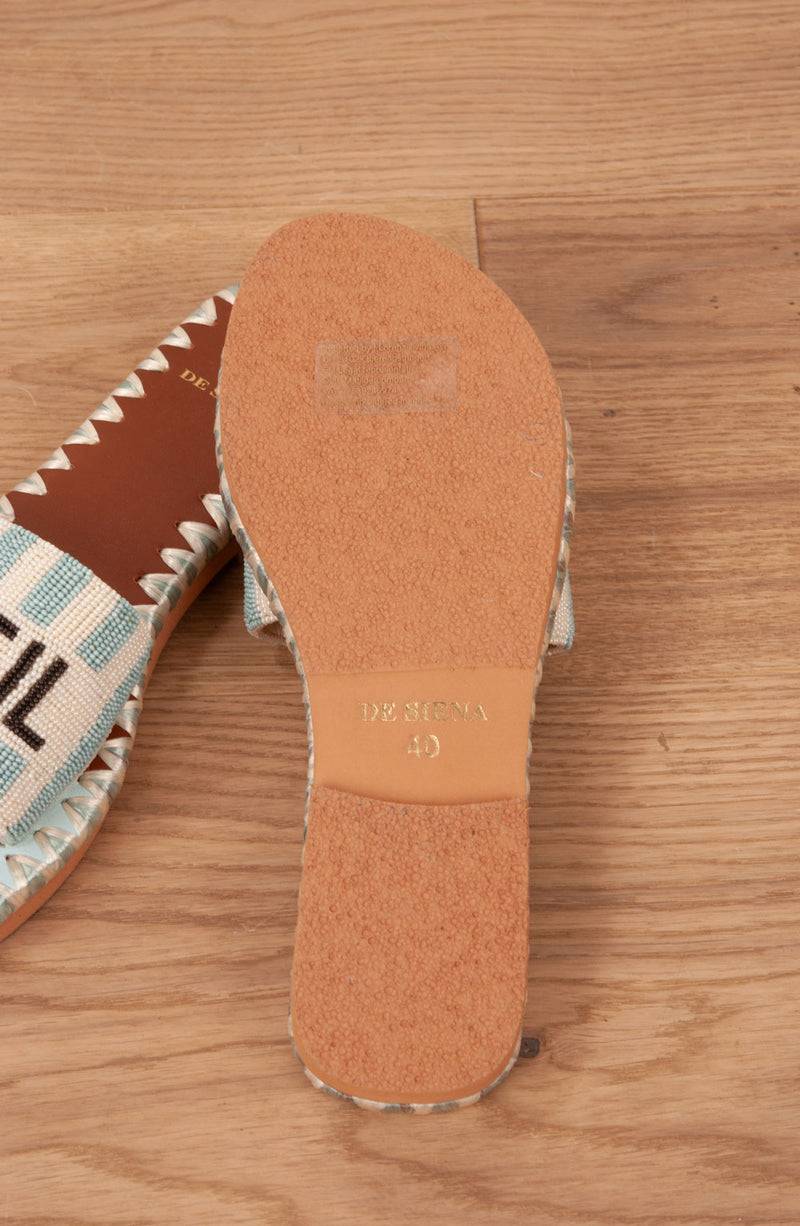 De Siena Sandale Hellblau | Weiß Clearance-Verkauf