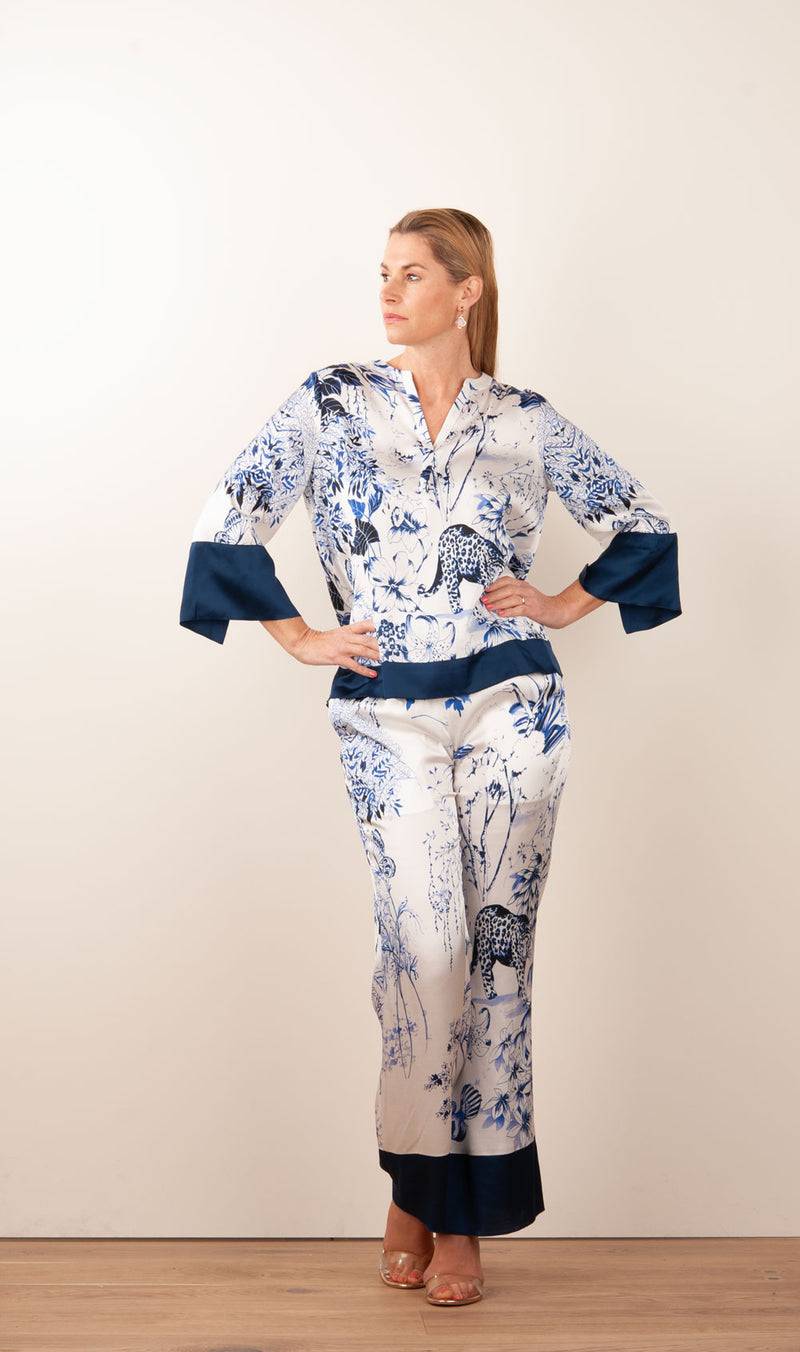 Grace Hose Blau | Grün | Multicolor Im Verkauf