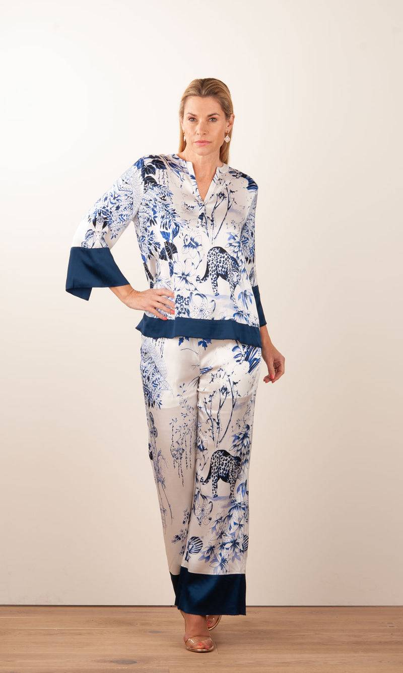 Grace Hose Blau | Grün | Multicolor Im Verkauf