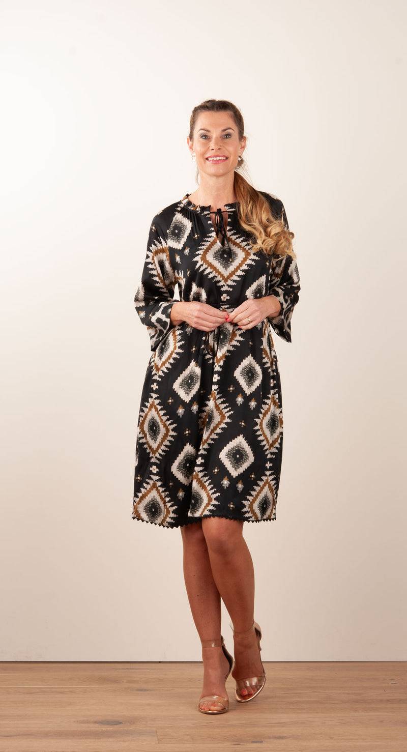 Grace Kleid Schwarz | Multicolor zollfrei