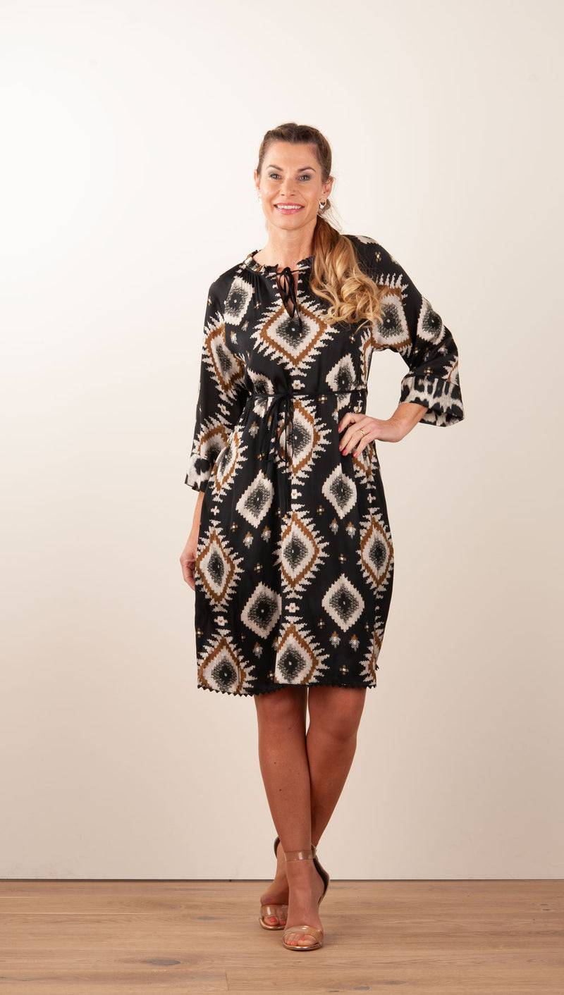 Grace Kleid Schwarz | Multicolor zollfrei