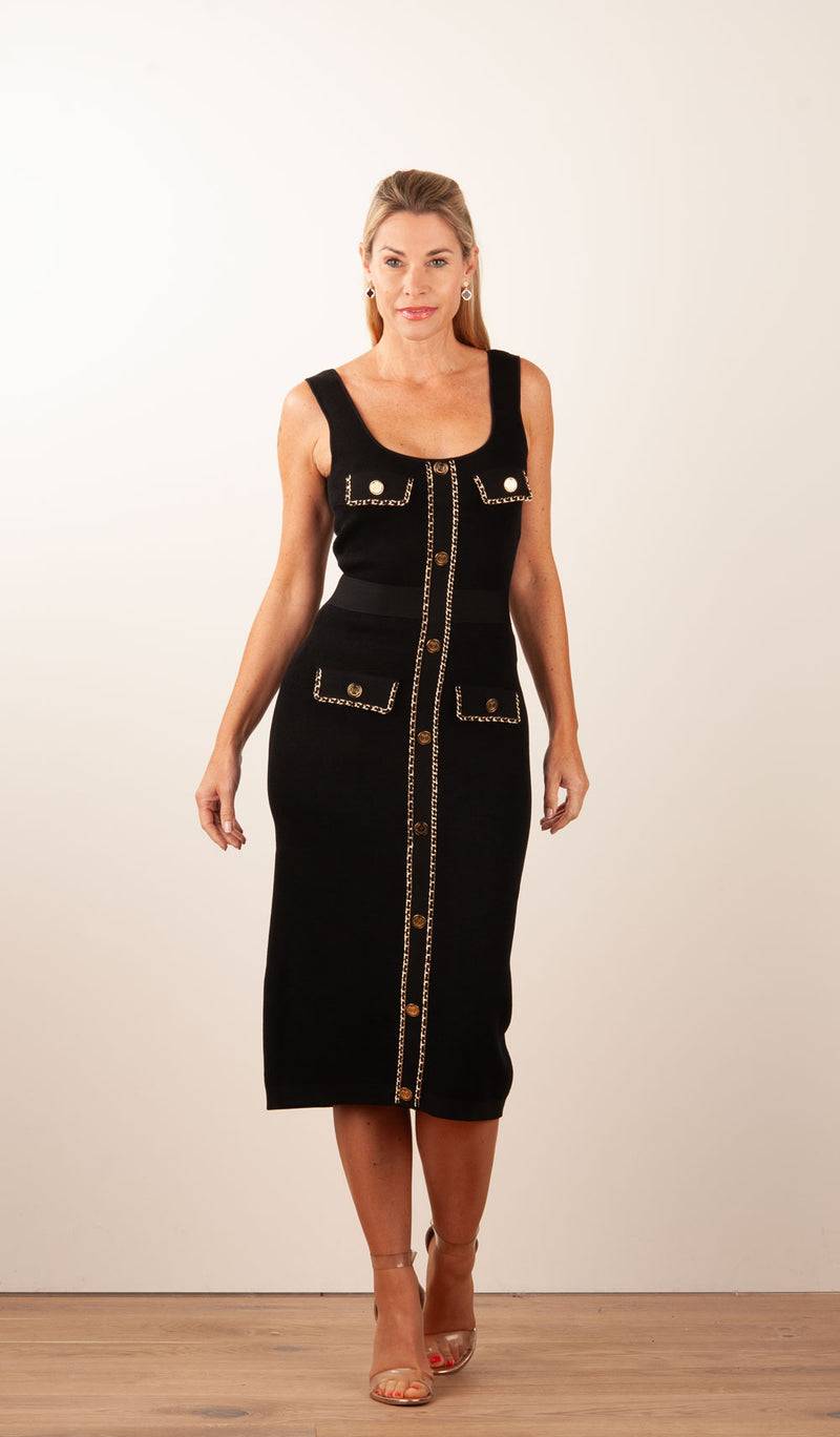 Elisabetta Franchi Strickkleid Schwarz Große Rabatte