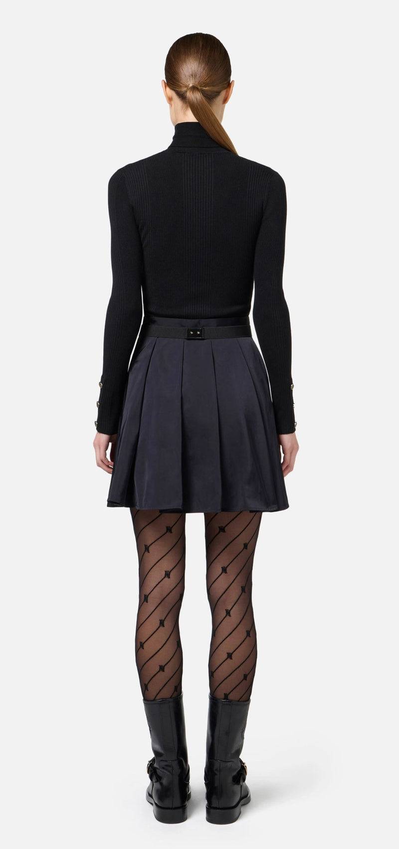 Elisabetta Franchi Kleid Schwarz Tiefpreis
